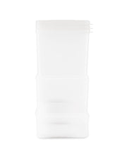 W&P Freezer Cube Storage Containers: Set of 3, stackable plastic containers perfect for organizing and storing food, featuring sizes small, medium, and large.