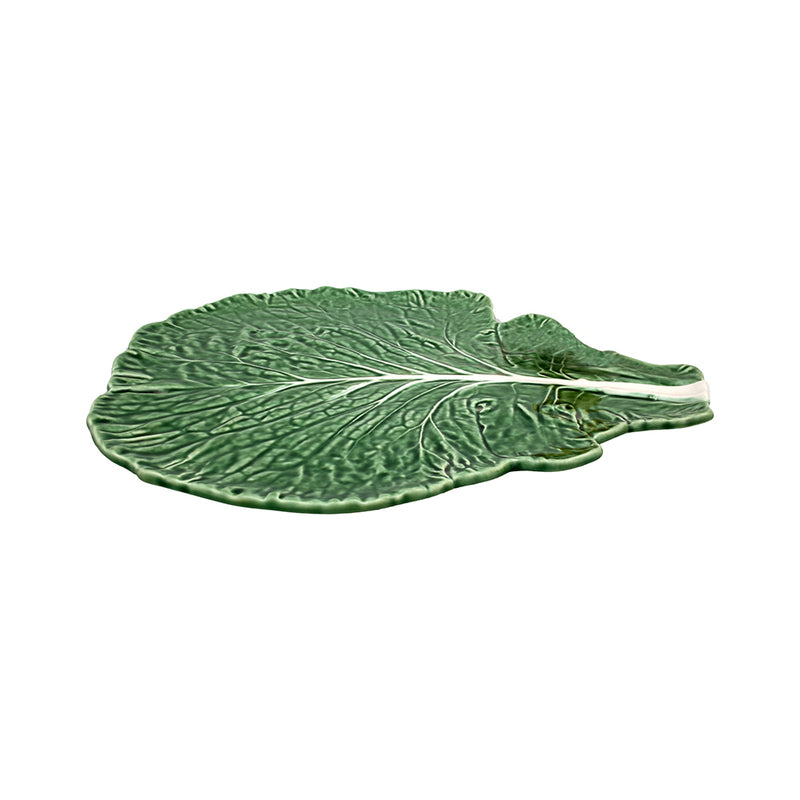 Bordallo Pinheiro | Handmade Cabbage Natural Cheese Leaf, 15 inches