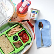 Marley's Monsters Small Cloth Napkins - Earthy Rainbow, 12-count, made from durable 100% cotton flannel, ideal for sustainable dining at home or on-the-go.