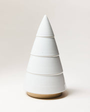 Farmhouse Pottery - Balsam Woodland Trees: Wee, features four stackable ceramic pieces forming a tree-like silhouette, perfect for sophisticated, year-round decor.