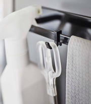 Yamazaki Home - Magnetic Kitchen Towel Hanger: A compact organizer with hooks for tools and towels, ideal for decluttering kitchen spaces.