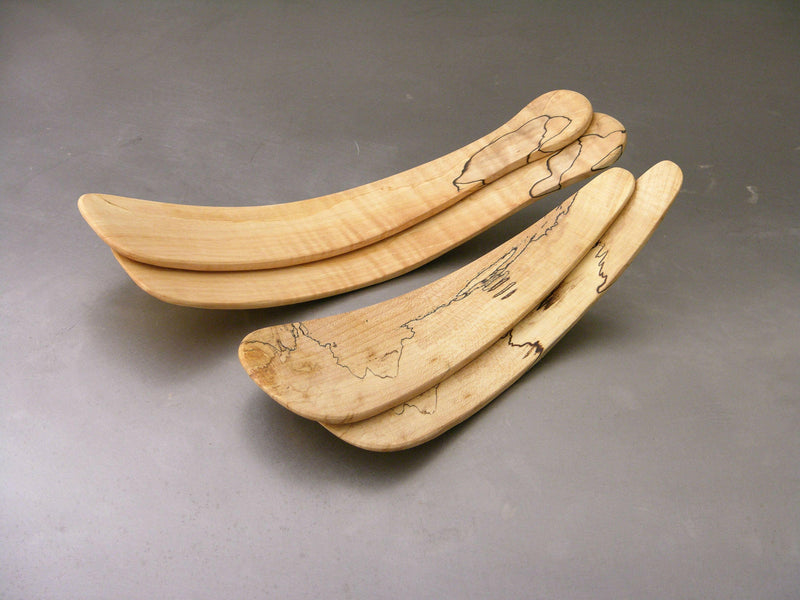 Peterman's Boards and Bowls | Spalted Maple Salad Tossers.