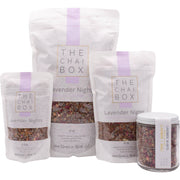 The Chai Box | Lavender Nights - Caffeine Free Rooibos Lavender Tea - 6.0oz pouch, featuring aromatic lavender, rose, and cardamom blend, inspired by Himachal valleys.