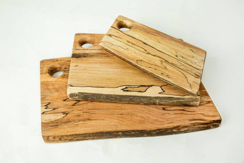 Petermans Boards and Bowls Inc. - 15" SPALTED MAPLE RECTANGULAR CUTTING BOARD.