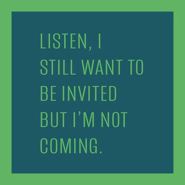 Drinks on Me - COASTER Not Coming: A humorous resin coaster with cork backing, perfect for adding wit to any home bar or kitchen decor.