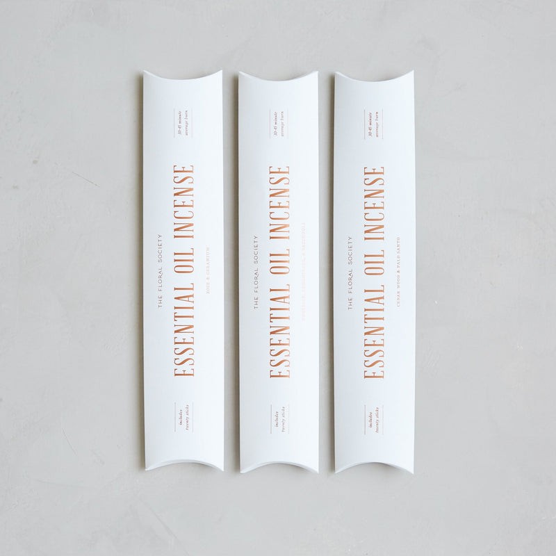 The Floral Society | Essential Oil Incense, Rose & Geranium