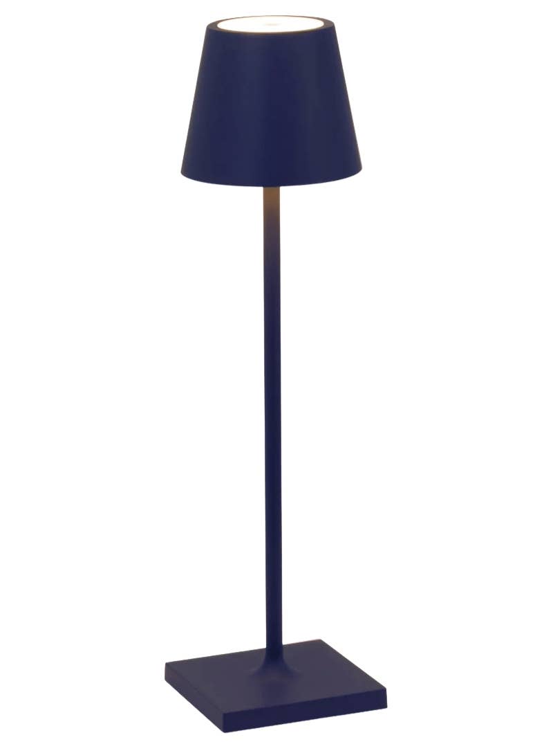 Zafferano America - Poldina Pro Micro Cordless Lamp: Sand, a sleek LED lamp with a touch dimming feature and induction charging base, suitable for versatile lighting needs.
