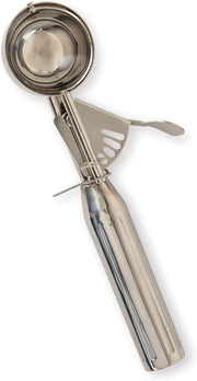 Nordic Ware Large Cookie Dropper, a silver kitchen utensil with a round cap and handle, ideal for precise cookie dough portioning.