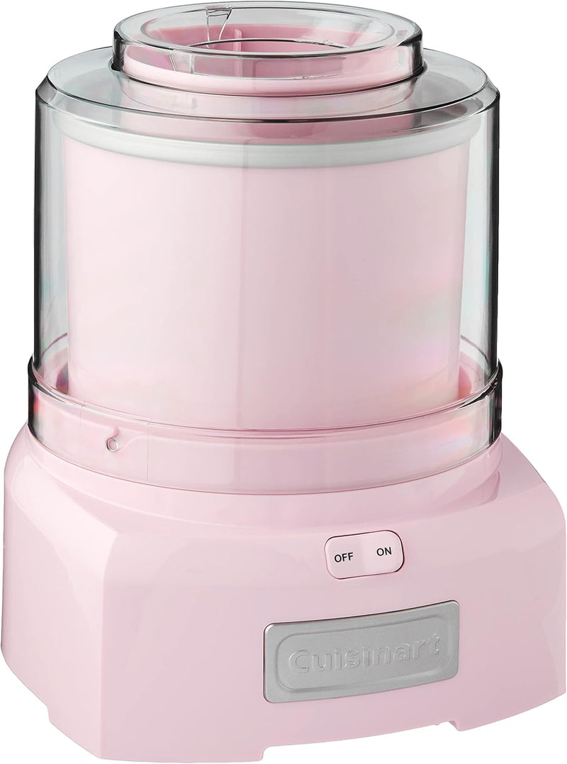 Cuisinart Frozen Yogurt – Ice Cream & Sorbet Maker, featuring a compact design, transparent lid, and simple switch, ideal for quick, homemade frozen treats.
