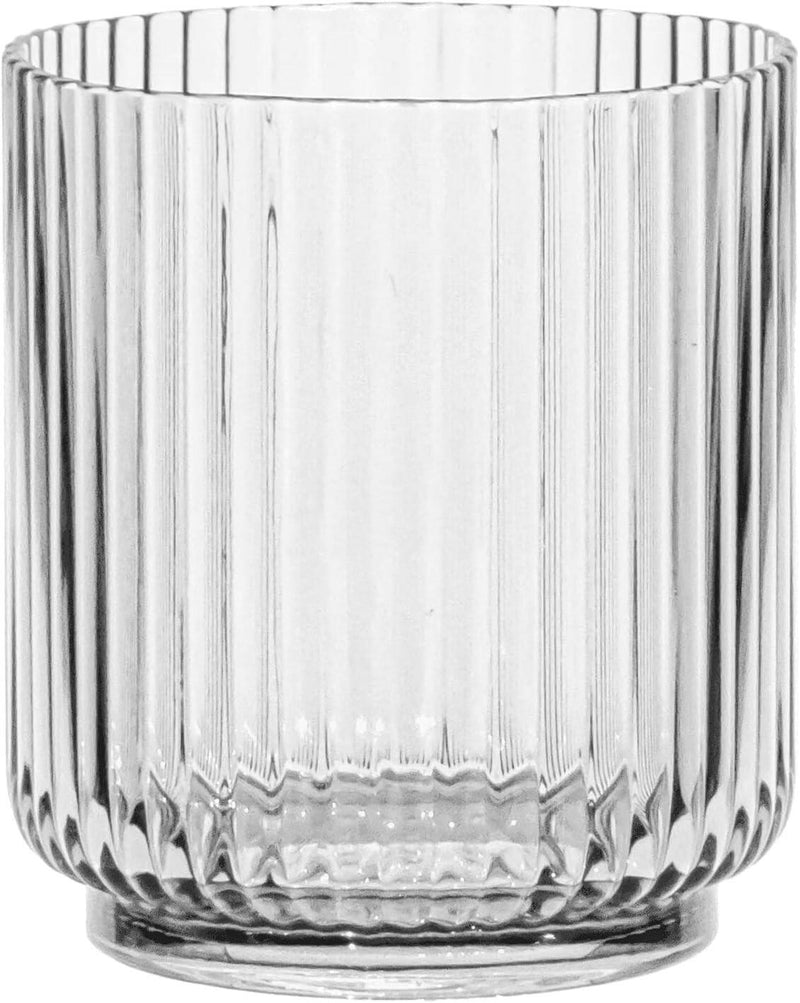 TarHong | Mesa DOF - Clear acrylic glass with a silver rim, shatterproof and scratch resistant, perfect for stylish and safe indoor or outdoor entertaining. Set of six.