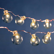 Napa Home & Garden - Napa Night Sky LED Mini Globe Lights, 24.6' Battery Operated, featuring clear bulbs for enchanting outdoor settings, perfect for summer gatherings.