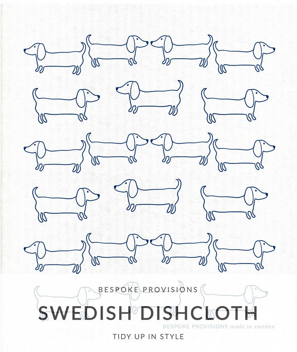 Bespoke Provisions - Dachshunds Swedish Dishcloth.