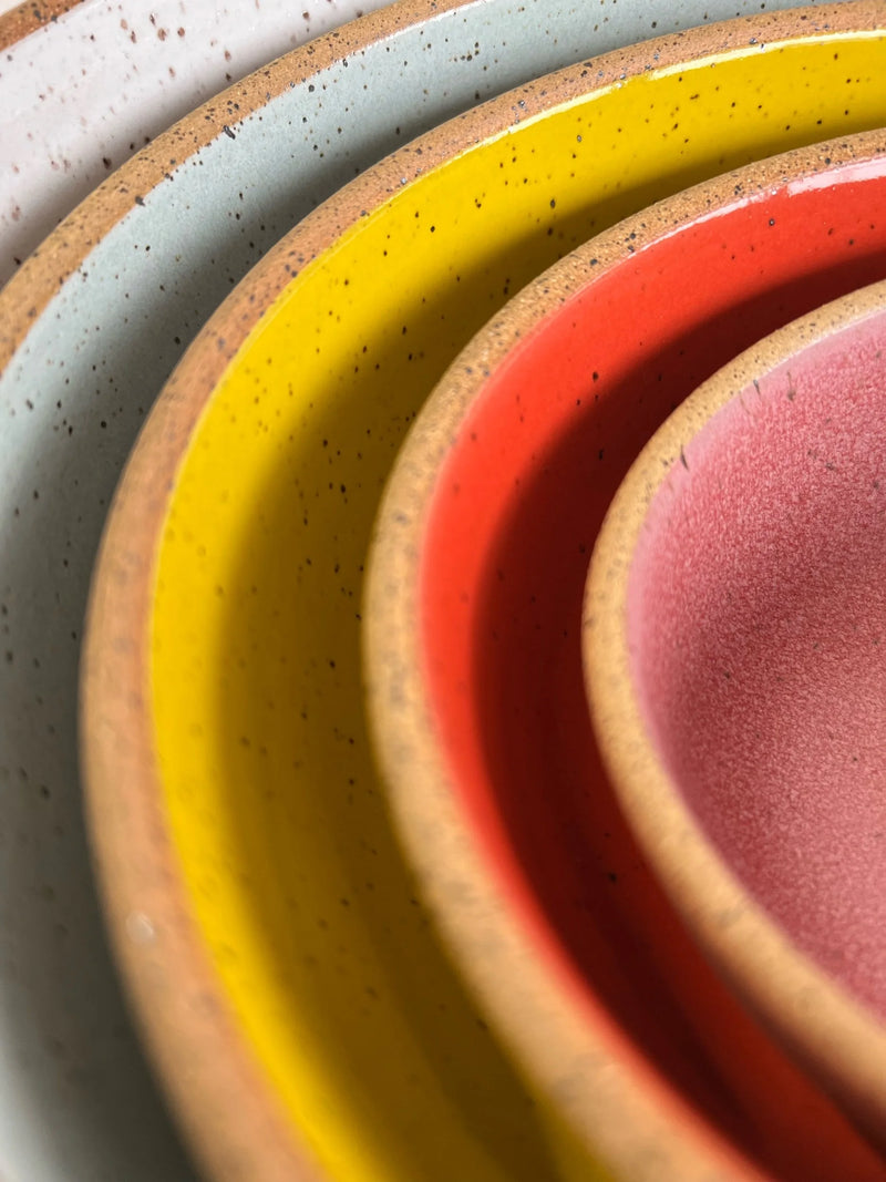 RachaelPots | Nesting Bowls Set Of Five, Nude/Light Blue