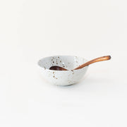Sarah Kersten - Ramen Bowl: Quail Egg, featuring a wooden spoon, ideal for versatile use like noodles, salads, or serving, perfectly sized for your kitchen needs.