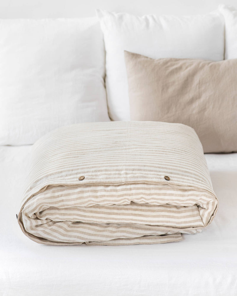 MagicLinen | Linen Tea Towels in Charcoal Grid