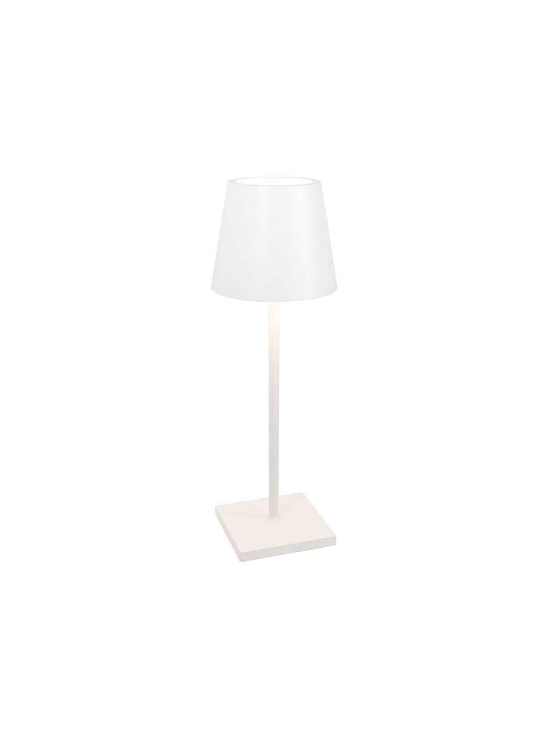 Zafferano America - Poldina Pro L Desk Lamp: Rust, featuring a modern design with LED lighting, dimmable touch controls, and cordless use, ideal for kitchen-inspired spaces.