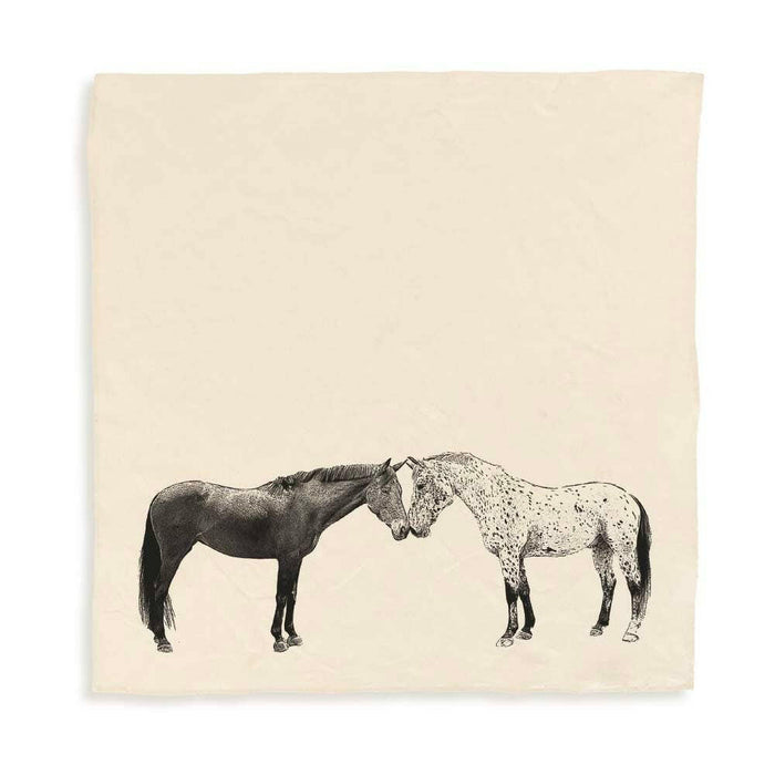 Kissing Horses Tea Towel.