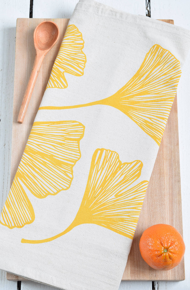 Hearth and Harrow | Gingko Leaf Kitchen Towel