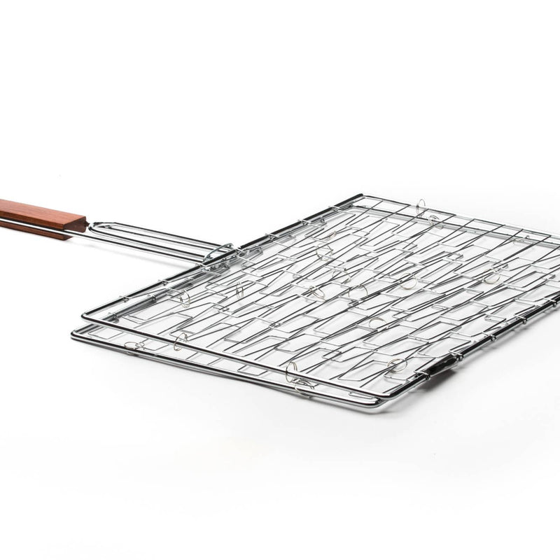 Outset | Flex Grill Basket with Rosewood Handle