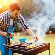 Close-up of the Evo Stainless Steel Oil Sprayer, showcasing its sleek design and ergonomic trigger, ideal for precise oil distribution in cooking.