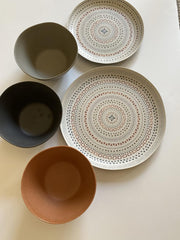 TarHong | Planta Matte Cereal Bowl - Black, featuring a set of 6 matte black bowls with organic edges, ideal for sustainable dining, from Athens Cooks.