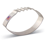 Ann Clark Football cookie cutter, a premium baking tool by America's largest manufacturer, ideal for spirited sports-themed baking projects. Made in Rutland, Vermont.