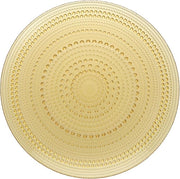 Fortessa | Jupiter Amber 13 Charger: Circular gold plate with holes, inspired by vintage Parisian design, adds elegance to tablescapes. Durable, dishwasher-safe for stylish dining.
