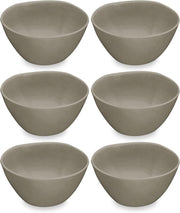 TarHong | Planta Matte Cereal Bowl - Black: Set of 6 durable, shatterproof bowls with organic edges, perfect for sustainable dining.