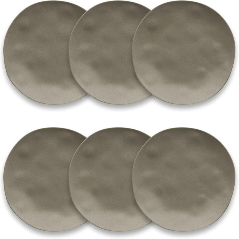 TarHong | Planta Matte Salad Plate - Dune, a durable, shatterproof plate with organic edges, ideal for outdoor dining, crafted from plant materials.