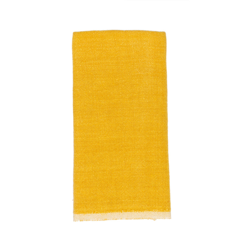 Couleur Nature | Chunky Linen Mustard Towels, Set of 2