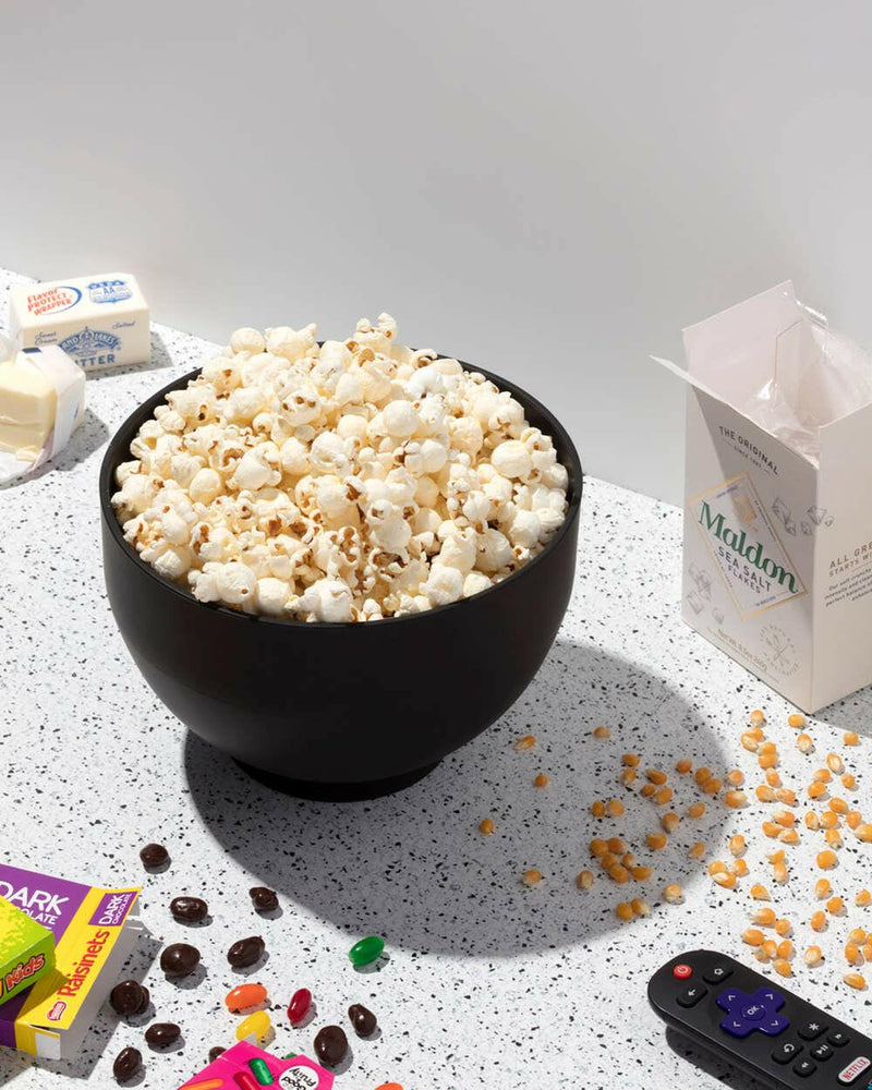 W&P Silicone Reusable Popcorn Popper - Charcoal - Standard, collapsible for storage, ideal for making 9 cups of microwave popcorn with its measuring lid.