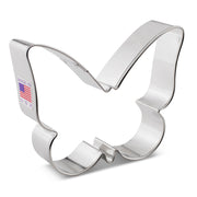 Ann Clark | Cookie Cutters - Butterfly: A silver butterfly-shaped cookie cutter, ideal for enhancing baking projects with quality and creativity, from Athens Cooks' premium kitchenware collection.