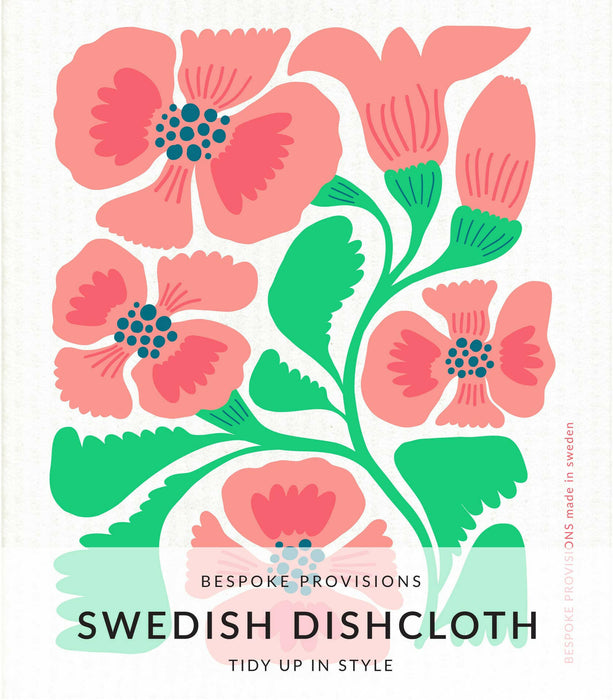 Bespoke Provisions - Hibiscus  Swedish Dishcloth.