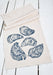 Hearth and Harrow - Oyster Tea Towel in Navy Blue - Organic Cotton - Sea Shell.