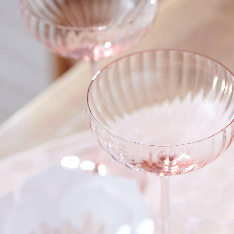 Caskata | Quinn Rose Coupe Glasses | Set of 2.