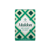 Wholesome Good - Maldon Sea Salt 8.5oz / 12: Single, featuring distinctive geometric-diamond packaging with the Maldon logo, perfect for enhancing culinary creations from Athens Cooks.