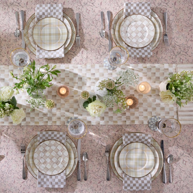 MacKenzie-Childs | Mocha Check Dinner Plate