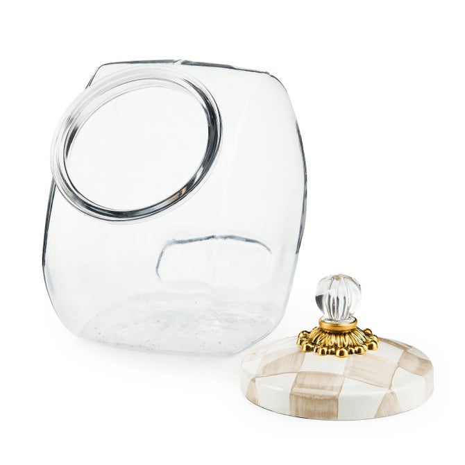 MacKenzie-Childs | Cookie Jar with Mocha Check Lid
