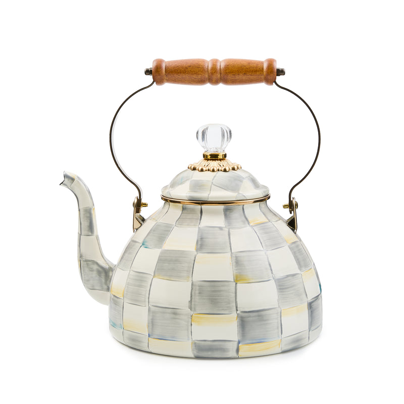 MacKenzie-Childs | Sterling Check Tea Kettle, 3 Qt