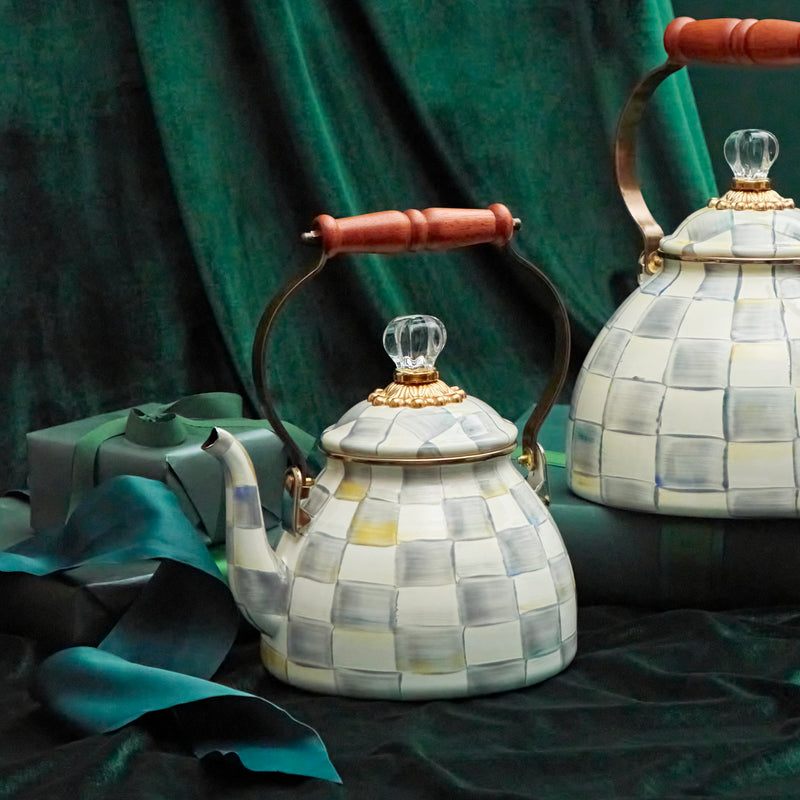 MacKenzie-Childs | Sterling Check Tea Kettle, 2 Qt