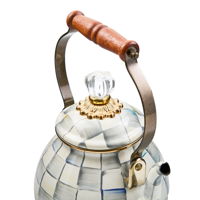 MacKenzie-Childs | Sterling Check Tea Kettle, 2 Qt