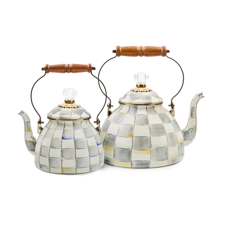 MacKenzie-Childs | Sterling Check Tea Kettle, 2 Qt