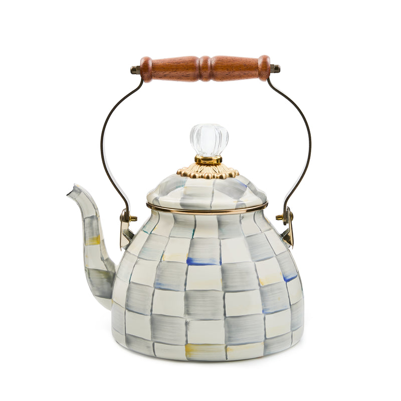 MacKenzie-Childs | Sterling Check Tea Kettle, 2 Qt