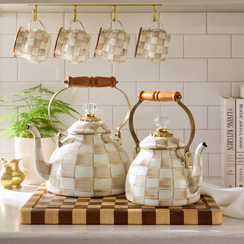 MacKenzie-Childs | Mocha Check Large Colander