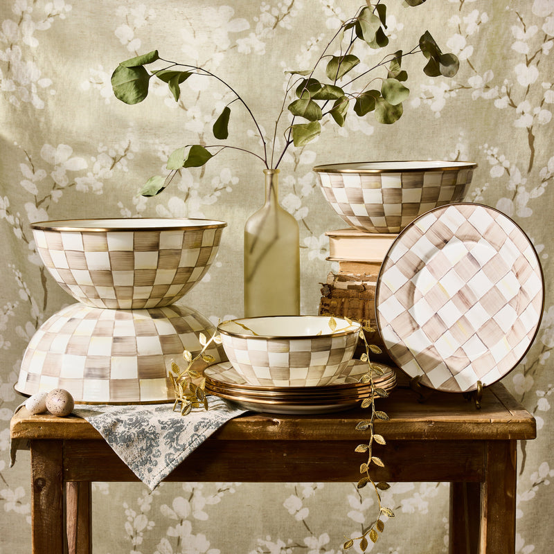 MacKenzie-Childs | Mocha Check Extra Large Everyday Bowl