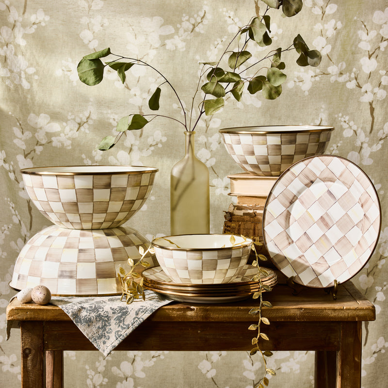 MacKenzie-Childs | Mocha Check Large Everyday Bowl