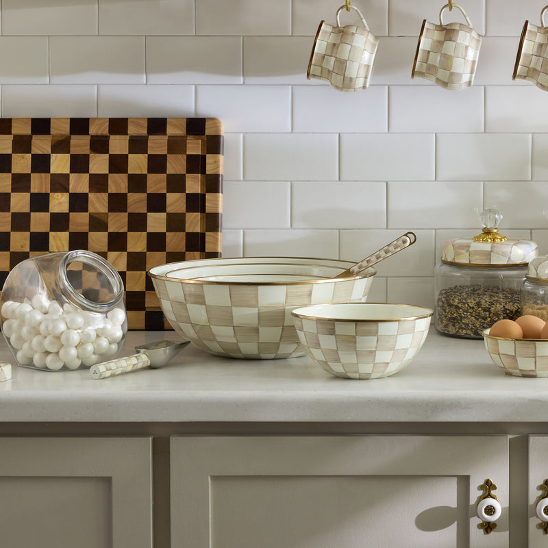 MacKenzie-Childs | Mocha Check Extra Large Everyday Bowl