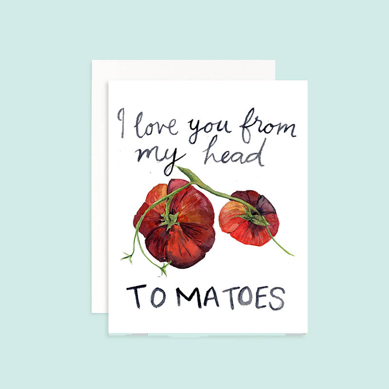 Grace Langdon Art | I Love You From My Head Tomatoes Valentine's Card