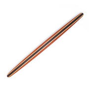 Earlywood | French Rolling Pin - Jatoba features a sleek, contoured wooden design with black stripes, ideal for precision baking, crafted for maneuverability and control.