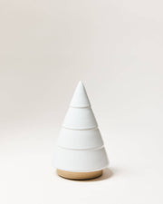 Farmhouse Pottery - Balsam Woodland Trees: Large, a minimalist ceramic tree with stacked tiers on a clay base, perfect for year-round decor from Athens Cooks.